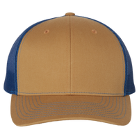 Richardson Snapback Trucker Cap, Biscuit / True Blue / True Blue, Front view