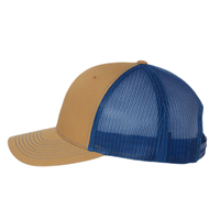 Richardson Snapback Trucker Cap, Biscuit / True Blue / True Blue, Left Side view