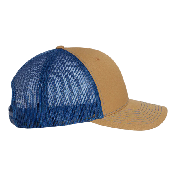 Richardson Snapback Trucker Cap, Biscuit / True Blue / True Blue, Right Side view