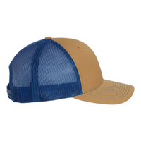 Richardson Snapback Trucker Cap, Biscuit / True Blue / True Blue, Right Side view