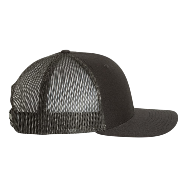 Richardson Snapback Trucker Cap, Black / Black / Black, Right Side view