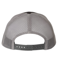 Richardson Snapback Trucker Cap, Black / Charcoal / Charcoal, Back view