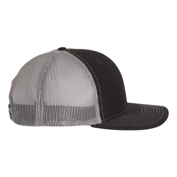 Richardson Snapback Trucker Cap, Black / Charcoal / Charcoal, Right Side view