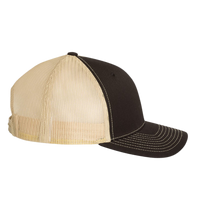 Richardson Snapback Trucker Cap, Black / Vegas Gold / Vegas Gold, Right Side view