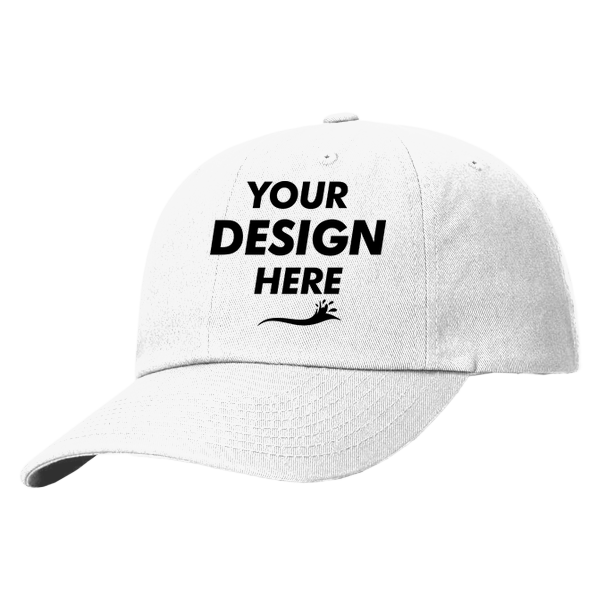 Richardson Sustainable Ashland Dad Hat, White, Front view, Mockup
