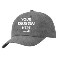 Richardson Sustainable Performance Cap, Heather Grey, Front view, Mockup