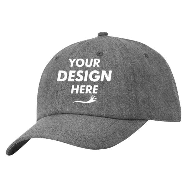 Richardson Sustainable Performance Cap, Heather Grey, Front view, Mockup