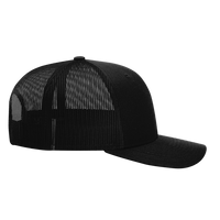 Richardson Sustainable Trucker Cap, Black / Black, Right Side view