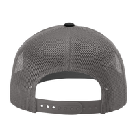 Richardson Sustainable Trucker Cap, Black / Charcoal, Back view