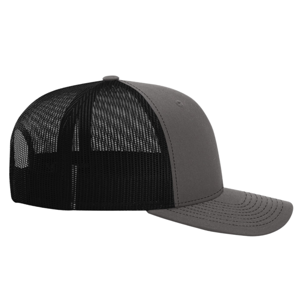 Richardson Sustainable Trucker Cap, Charcoal / Black, Right Side view