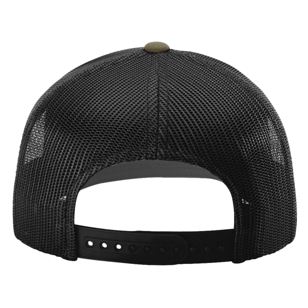 Richardson Sustainable Trucker Cap, Loden / Black, Back view