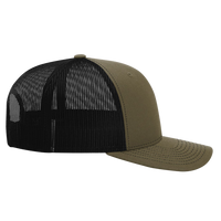 Richardson Sustainable Trucker Cap, Loden / Black, Right Side view