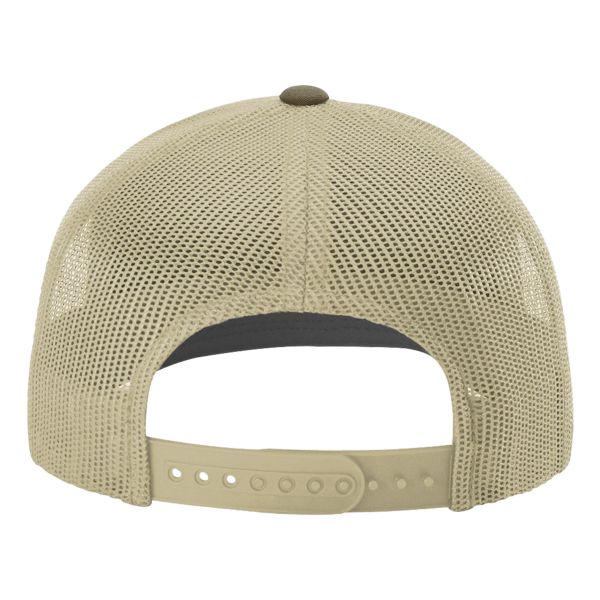 Richardson Sustainable Trucker Cap, Loden / Khaki, Back view