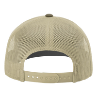 Richardson Sustainable Trucker Cap, Loden / Khaki, Back view