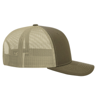 Richardson Sustainable Trucker Cap, Loden / Khaki, Right Side view