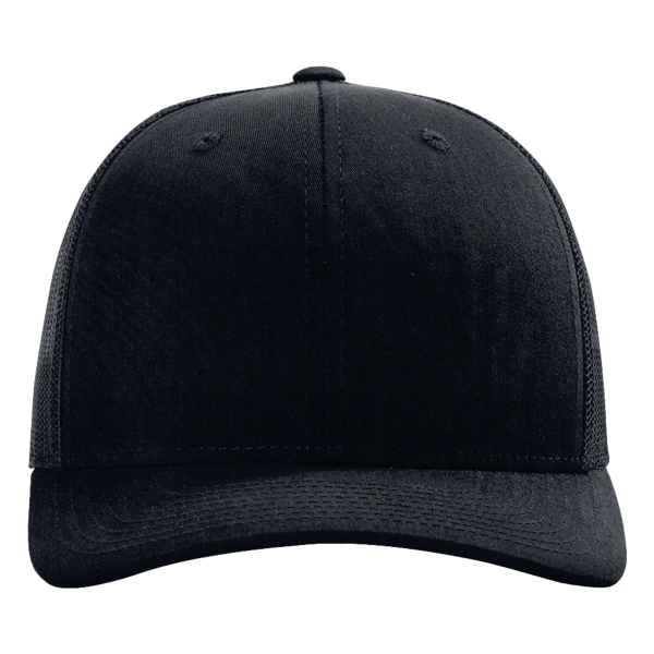 Richardson Sustainable Trucker Cap, Navy / Navy, Front view