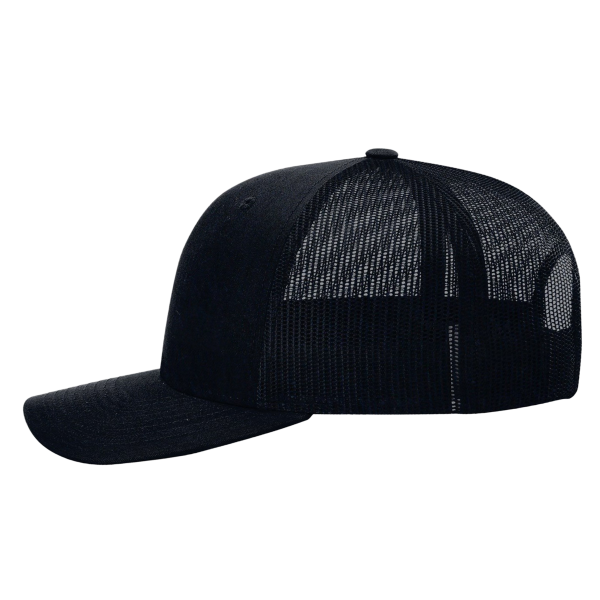 Richardson Sustainable Trucker Cap, Navy / Navy, Left Side view