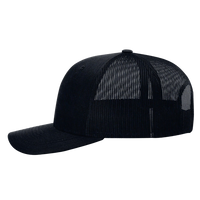 Richardson Sustainable Trucker Cap, Navy / Navy, Left Side view