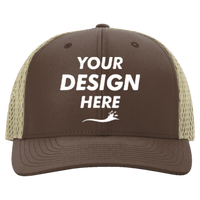 Richardson Tilikum Cap, Brown / Khaki, Front view, Mockup