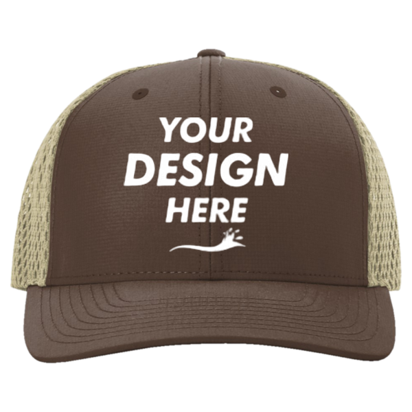 Richardson Tilikum Cap, Brown / Khaki, Front view, Mockup