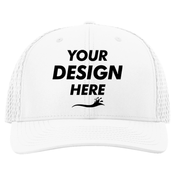 Richardson Tilikum Cap, White / White, Front view, Mockup