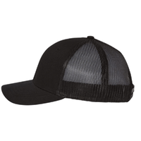 Richardson Youth Trucker Snapback Cap, Black / Black, Left Side view