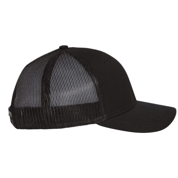 Richardson Youth Trucker Snapback Cap, Black / Black, Right Side view