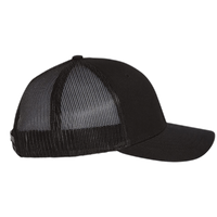 Richardson Youth Trucker Snapback Cap, Black / Black, Right Side view