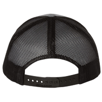 Richardson Youth Trucker Snapback Cap, Heather Grey / Black, Back view