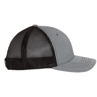 Richardson Youth Trucker Snapback Cap, Heather Grey / Black, Right Side view