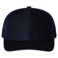 Richardson Youth Trucker Snapback Cap, Navy / Navy, Front view