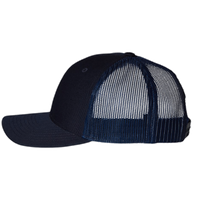 Richardson Youth Trucker Snapback Cap, Navy / Navy, Left Side view