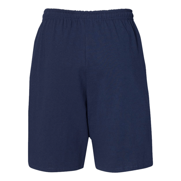 Russell Athletic Men's Cotton Classic Jersey Shorts with Pockets, Navy, Back view