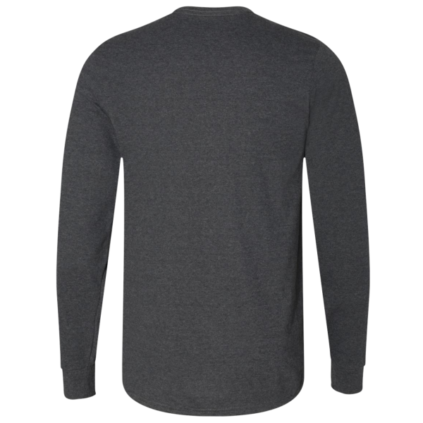 Russell Athletic Unisex Dri Power® CVC Performance Long Sleeve T-Shirt, Black Heather, Back view