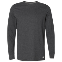 Russell Athletic Unisex Dri Power® CVC Performance Long Sleeve T-Shirt, Black Heather, Front view