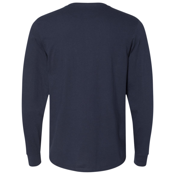 Russell Athletic Unisex Dri Power® CVC Performance Long Sleeve T-Shirt, Navy, Back view