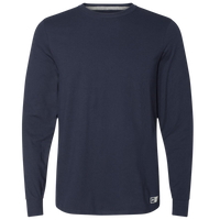 Russell Athletic Unisex Dri Power® CVC Performance Long Sleeve T-Shirt, Navy, Front view