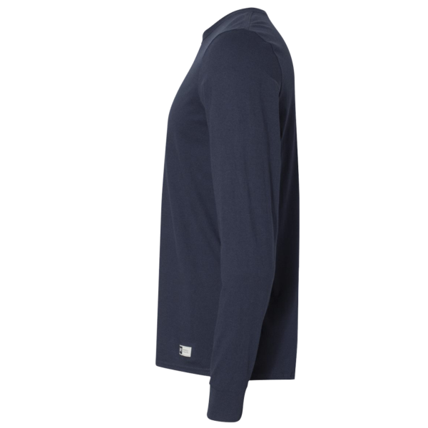 Russell Athletic Unisex Dri Power® CVC Performance Long Sleeve T-Shirt, Navy, Left Sleeve view