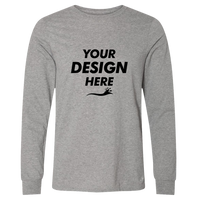 Russell Athletic Unisex Dri Power® CVC Performance Long Sleeve T-Shirt, Oxford, Front view, Mockup