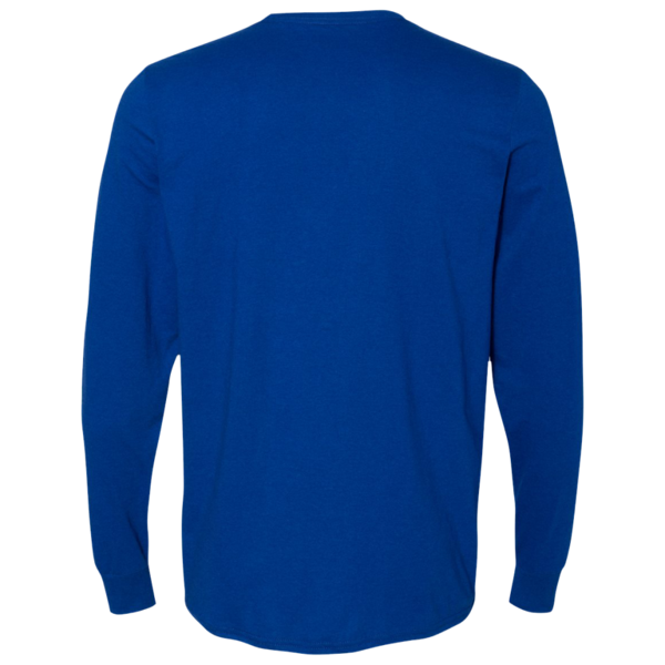 Russell Athletic Unisex Dri Power® CVC Performance Long Sleeve T-Shirt, Royal, Back view