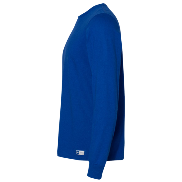 Russell Athletic Unisex Dri Power® CVC Performance Long Sleeve T-Shirt, Royal, Left Sleeve view