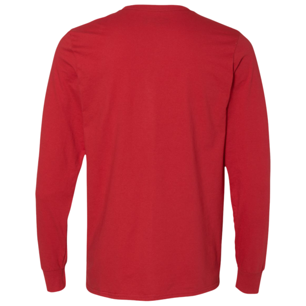Russell Athletic Unisex Dri Power® CVC Performance Long Sleeve T-Shirt, True Red, Back view