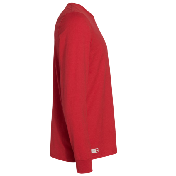Russell Athletic Unisex Dri Power® CVC Performance Long Sleeve T-Shirt, True Red, Right Sleeve view