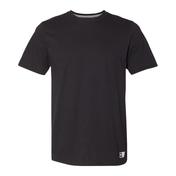 Russell Athletic Unisex Dri Power® CVC Performance T-Shirt, Black, Front view