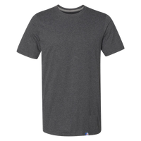Russell Athletic Unisex Dri Power® CVC Performance T-Shirt, Black Heather, Front view