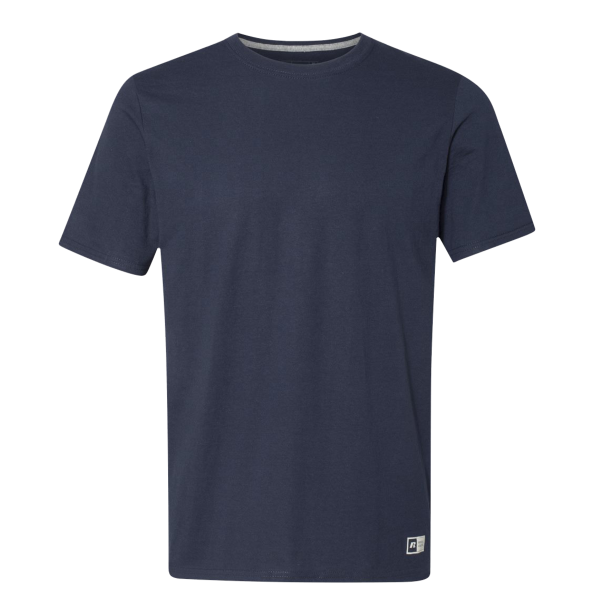 Russell Athletic Unisex Dri Power® CVC Performance T-Shirt, Navy, Front view