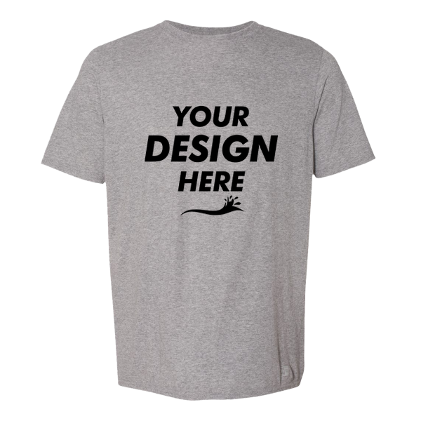 Russell Athletic Unisex Dri Power® CVC Performance T-Shirt, Oxford, Front view, Mockup