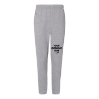 Russell Athletic Unisex Dri Power® Closed Bottom Sweatpants with Pockets, Oxford, Front view, Mockup