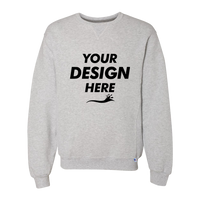 Russell Athletic Unisex Dri Power® Crewneck Sweatshirt, Ash, Front view, Mockup
