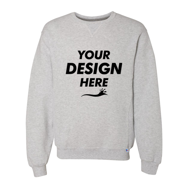 Russell Athletic Unisex Dri Power® Crewneck Sweatshirt, Ash, Front view, Mockup
